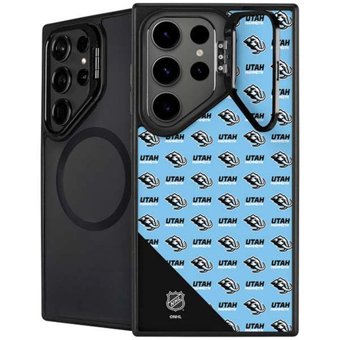 NHL Utah Mammoth Logo Pattern Galaxy S25 Ultra Kickstand Case